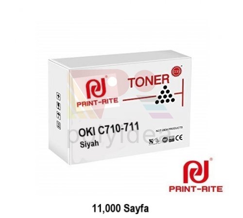 Print-Rite OKI C710/711 - TFO208BNLJ - PRINT-RITE TFO208BNLJ - SİYAH LASERJET TONER TFO208BNLJ