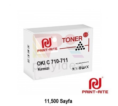 Print-Rite OKI C710/711 - TFO211MNLJ - PRINT-RITE TFO211MNLJ - KIRMIZI LASERJET TONER TFO211MNLJ