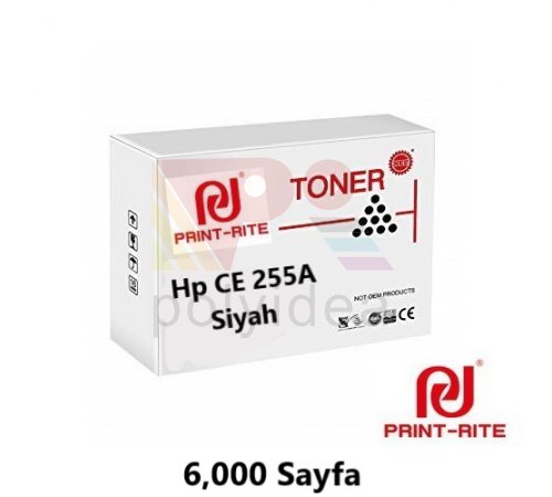 Print-Rite Hp CE255A - TFH313BNLJ - PRINT-RITE TFH313BNLJ - SİYAH TONER