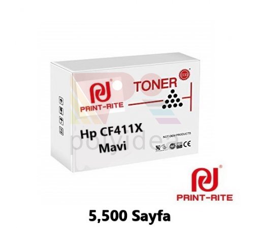 Print-Rite Hp CF411X - TFH093CNLJ - PRINT-RITE TFH093CNLJ - MAVİ TONER