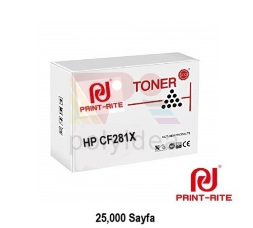 Print-Rite Hp CF281X - TFH113BNLJ - PRINT-RITE TFH113BNLJ - SİYAH LASERJET TONER TFH113BNLJ