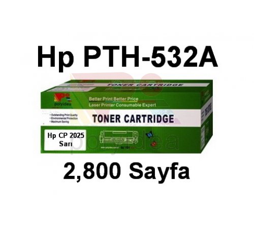 Hp CC532A Sarı.  2.800 Sayfa.